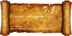 Tiszai Julianna névjegykártya