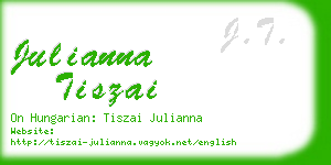 julianna tiszai business card